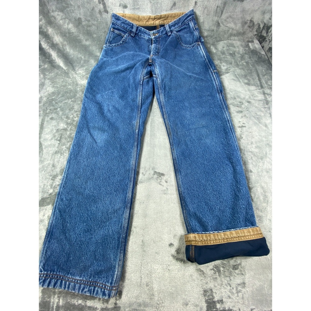 Duluth‎ Trading Co Jeans Fits 34x33 Blue Flex Denim Fleece Lined Workwear Heavy